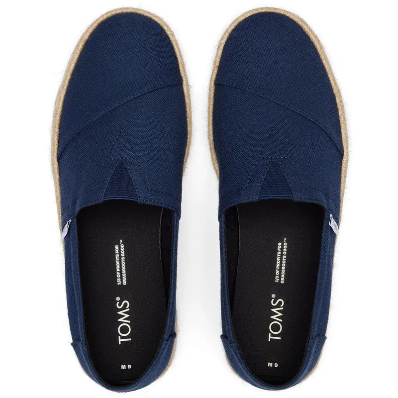 Navy Jute Wrap Espadrilles