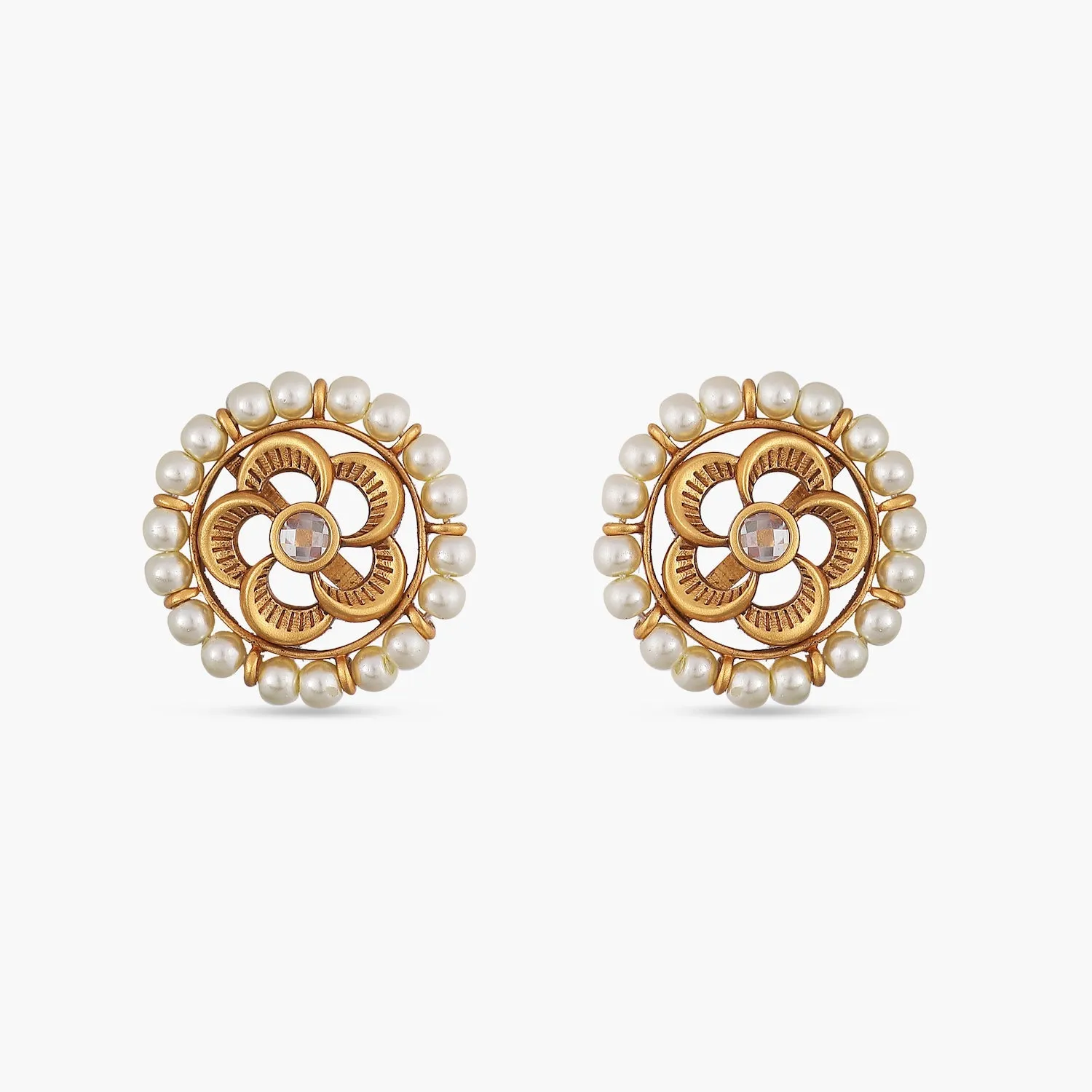 Pearl Floral Antique Earrings