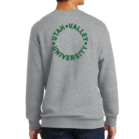 Port & Company Fan Favorite Fleece Crewneck Sweatshirt - UVU Distressed and UVU Mono