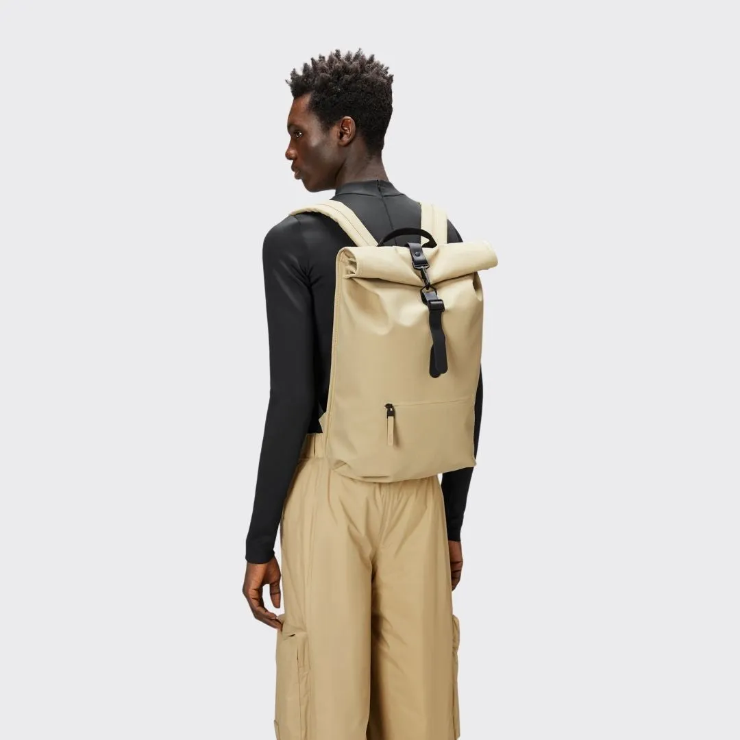 Rains Rolltop Rucksack Backpack Sand