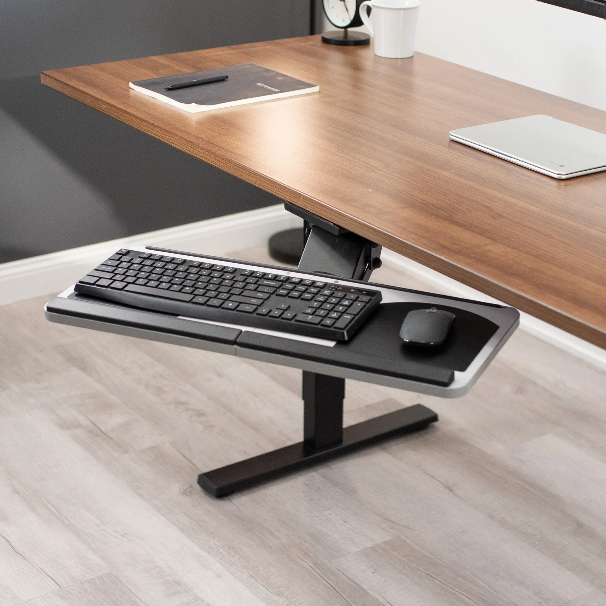 Silver Under Desk Keyboard Tray