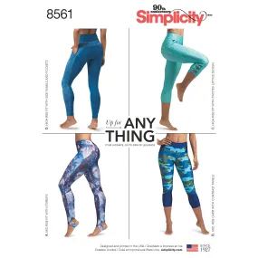 Simplicity Pattern 8561 Misses' and Women's Leggings