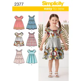 Simplicity Sewing Pattern 2377 Child's Dresses