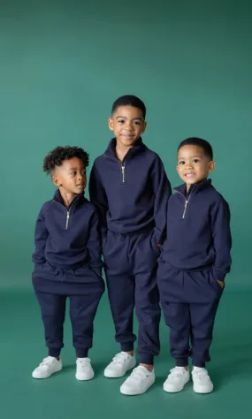 Space Blue Childrens Thick Ribbed Tracksuit (Matching Available)