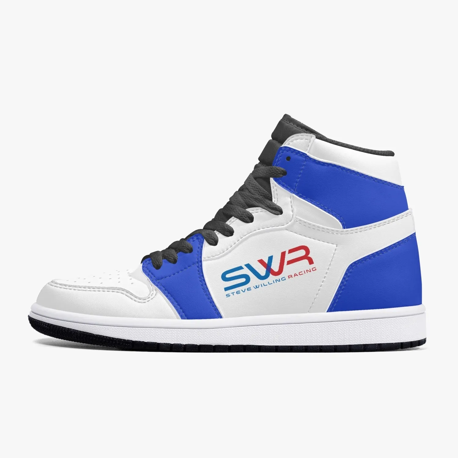 STEVE WILLING F2 MARCH version 3 High-Top Leather Sneakers - white/blue/carbon