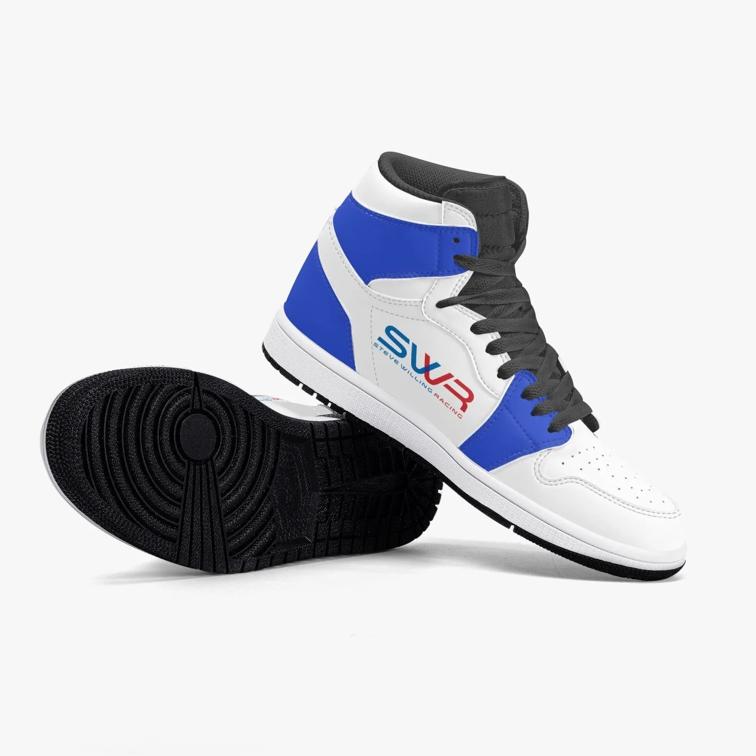 STEVE WILLING F2 MARCH version 3 High-Top Leather Sneakers - white/blue/carbon