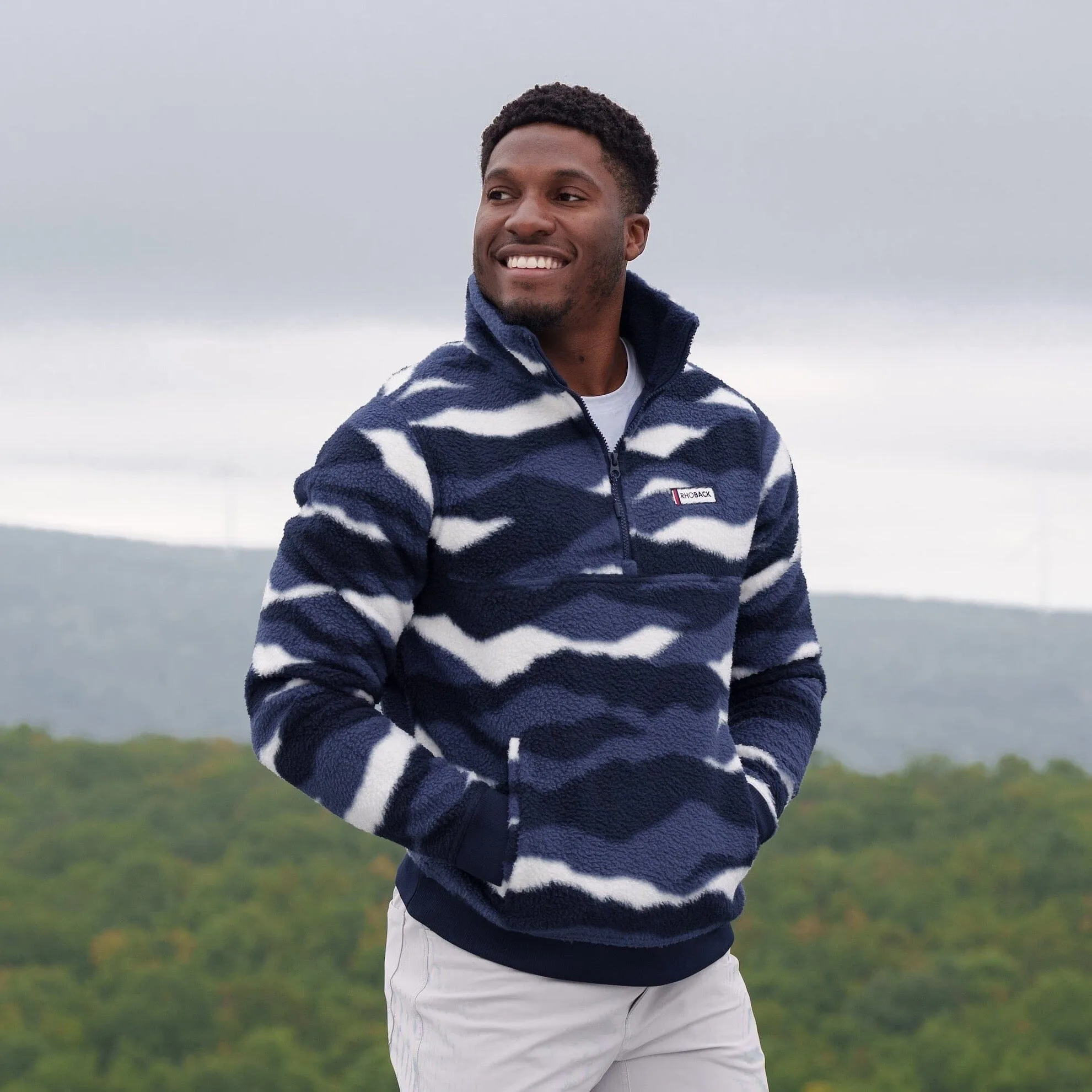 Summit Fleece Pullover | Placid - Fleet Navy/Slate Blue