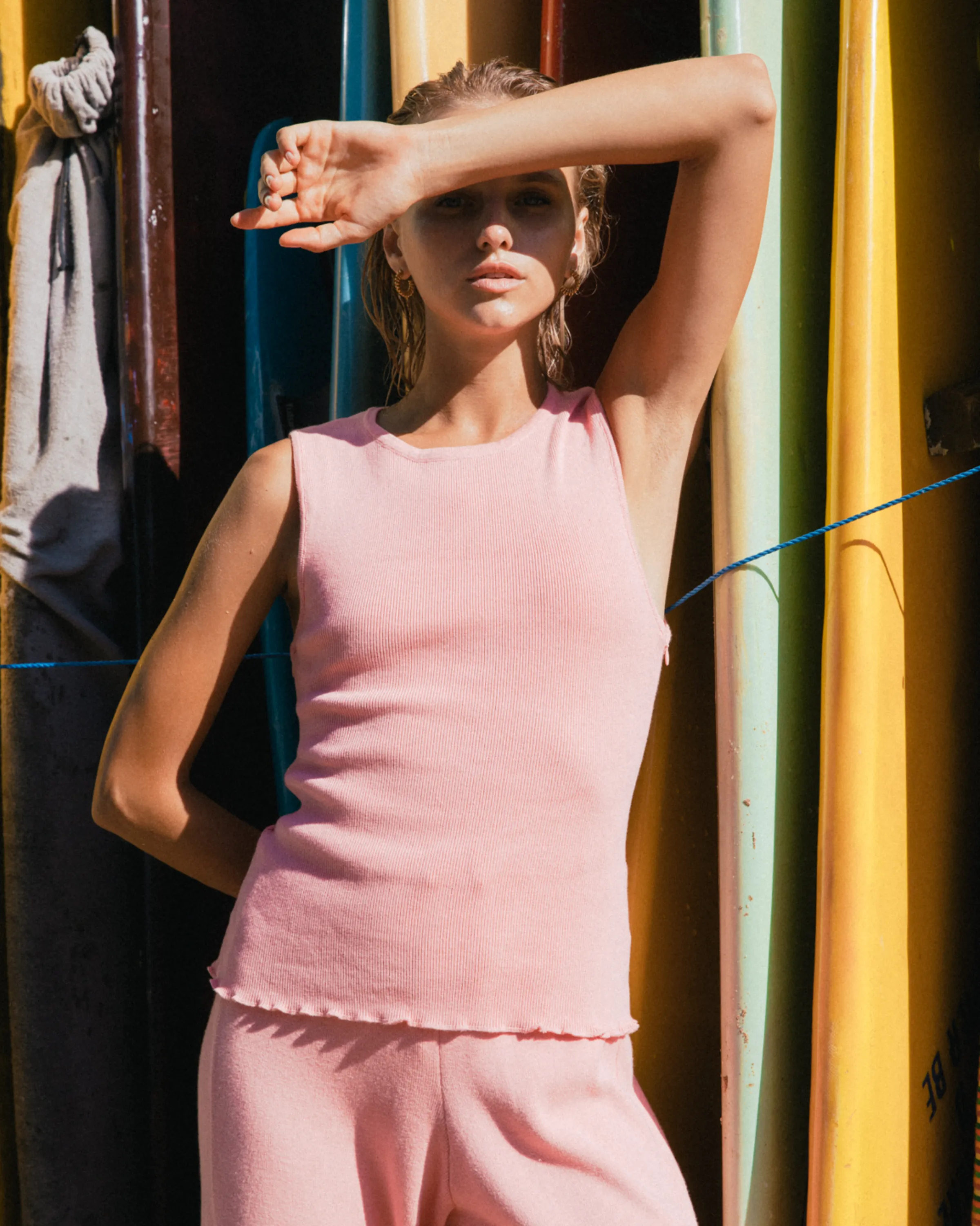 WAREHOUSE SALE | Hazel Knit Tank | Pink