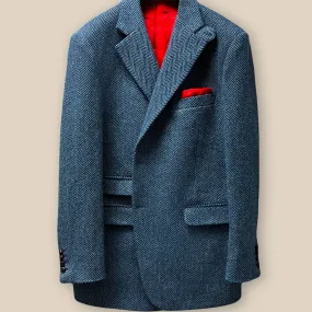 Westwood Hart Blue Herringbone Donegal Tweed Men's Sportcoat