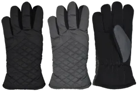 Winter Gloves-Commuter Ladies Quilted Glove, Black, Grey, Sm-L